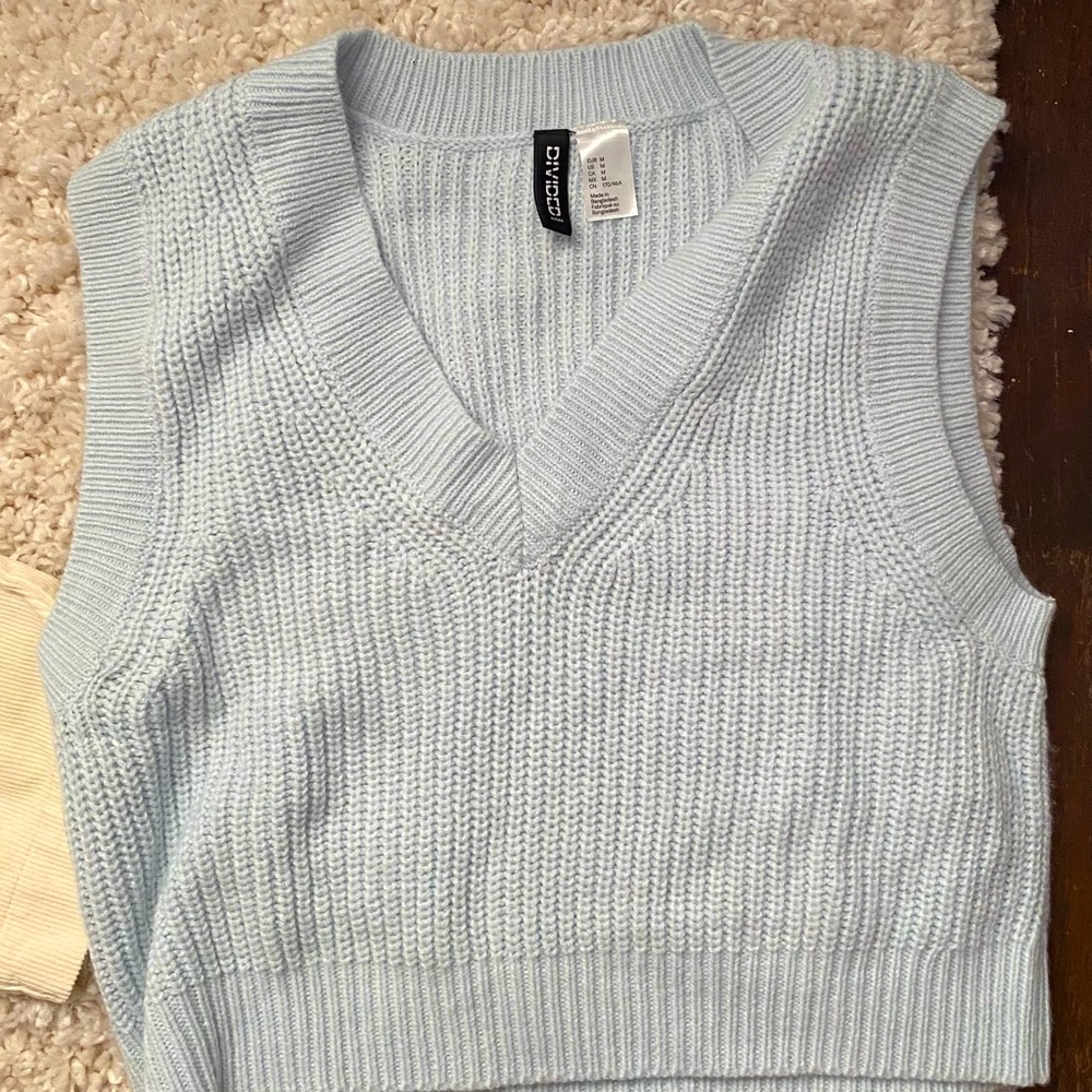 Pastel Blue Sweater Vest